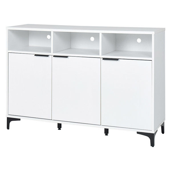 ♡ 鍵付FAX台 キャビネット 幅93cm ホワイトウォッシュ [8104] ☆ 鍵付FAX台 キャビネット 幅93cm ホワイトウォッシュ [8104]