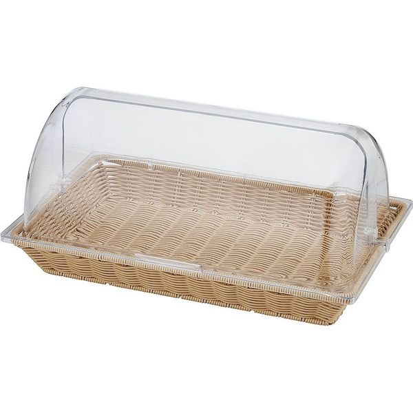 トーダイ PPベーカリーバスケット 長角1/1 カバー付 BB-1165C-IV 1個 65-3878-23（直送品）