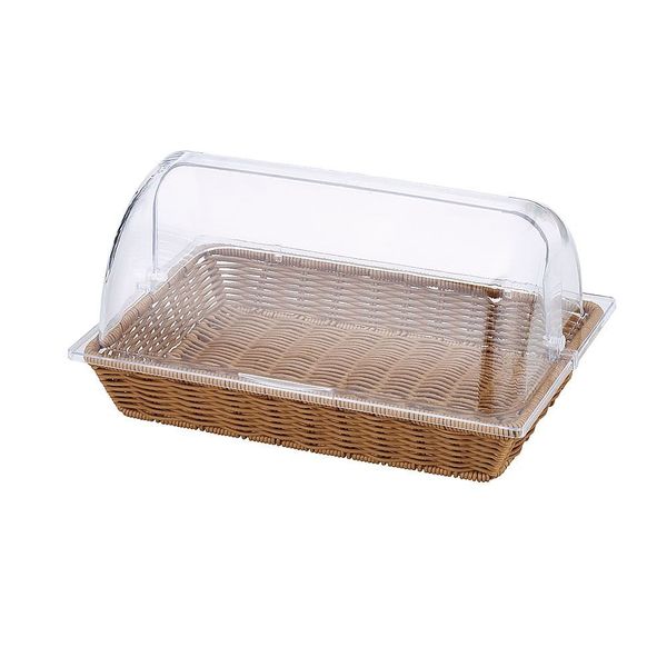トーダイ PPベーカリーバスケット 長角1/1 カバー付 BB-1165C-BR 1個 65-3878-24（直送品）