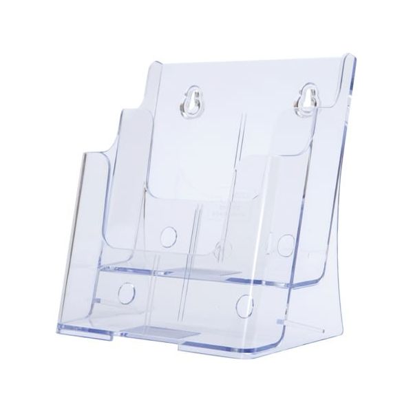 アズワン ツーウェイパンフレット立て 透明 パンフレットスタンドA5 2段 68-0986-88 1個（直送品）