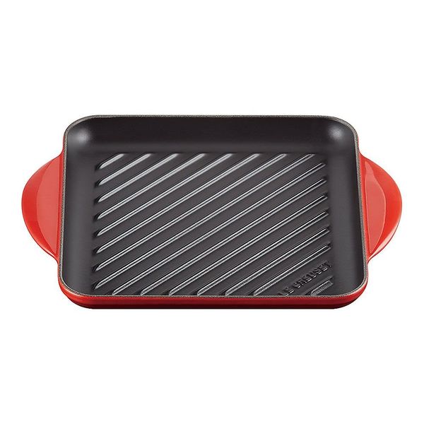 ル・クルーゼ ジャポン グリル・カレ 24cm チェリーレッド 20205 1個 67-5728-79（直送品）