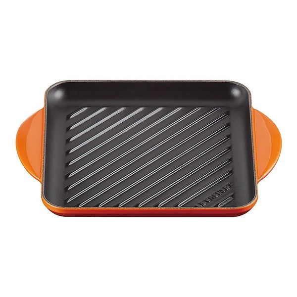 ル・クルーゼ ジャポン グリル・カレ 24cm オレンジ 20205 1個 67-5728-78（直送品）