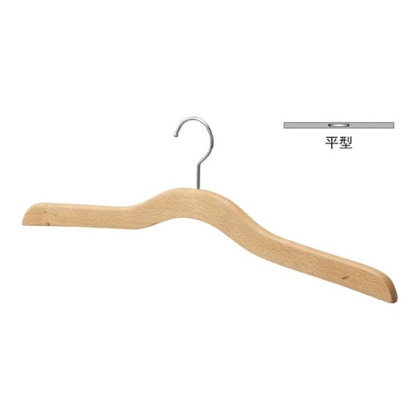 アズワン 木製和装用ハンガー クリア 平型 W51cm 67-6609-15 1本（直送品）