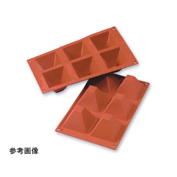 スギコ産業 シリコンベーキングモルド ピラミッド型 6ヶ取 67-6905-47 1個（直送品）