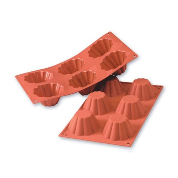 スギコ産業 シリコンベーキングモルド ブリオッシュ深型 6ヶ取 67-6905-53 1個（直送品）