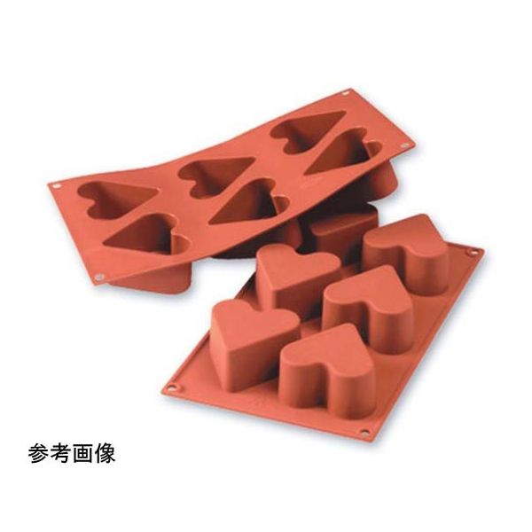 スギコ産業 シリコンベーキングモルド ハート 6ヶ取 67-6905-58 1個（直送品）