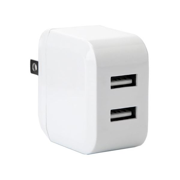 ビットストロング TypeーA・2ポートUSB充電アダプター 20個入 BS-JAC1906-S20 1箱(20個) 65-3977-68（直送品）