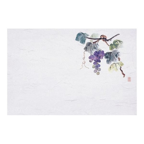 マイン 四季紙・千寿シリーズ尺3(100枚入)ぶどう(7月~8月) M30-292 1個(100枚) 67-8139-31（直送品）