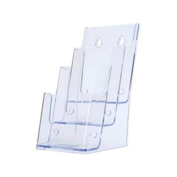 アズワン ツーウェイパンフレット立て 透明 パンフレットスタンドA4 三ツ折 3段 68-0986-85 1個（直送品）