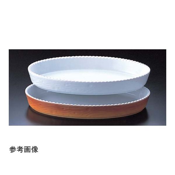 スギコ産業 ロイヤルオーブンウェアー 小判グラタン皿 No.200 28cm ホワイト 67-8151-73 1個（直送品）