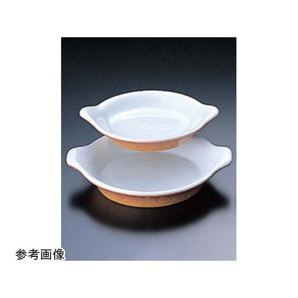 スギコ産業 ロイヤルオーブンウェアー 浅型丸耳付グラタン皿 No.605 18cm カラー 67-8152-13 1個（直送品）