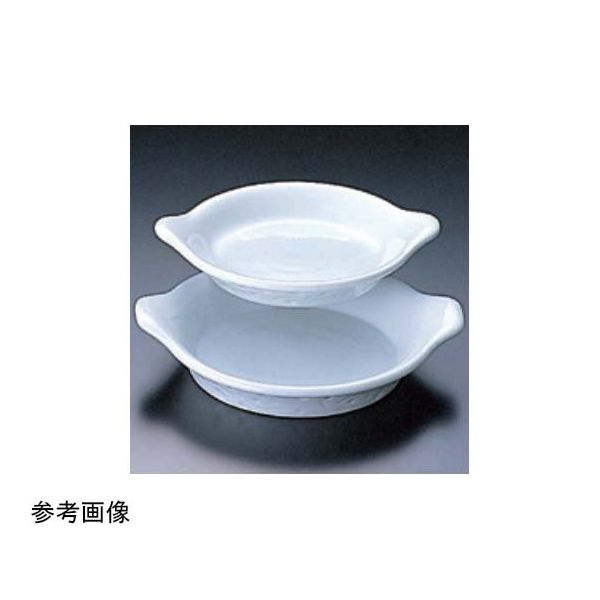 スギコ産業 ロイヤルオーブンウェアー 浅型丸耳付グラタン皿 No.605 18cm ホワイト 67-8152-14 1個（直送品）