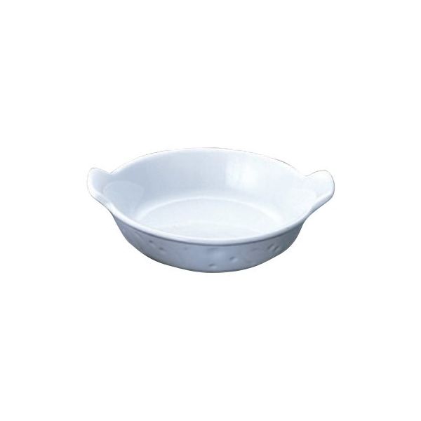 スギコ産業 ロイヤルオーブンウェアー 深型丸耳付グラタン皿 No.610 18cm ホワイト 67-8152-18 1個（直送品）