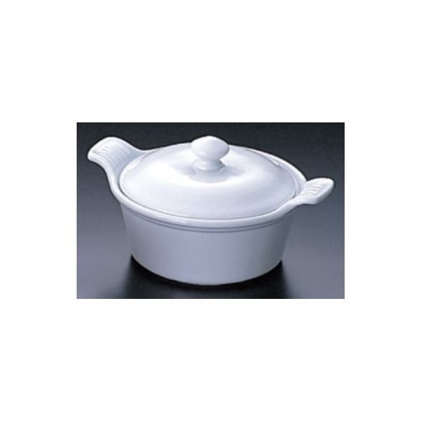 スギコ産業 ロイヤルオーブンウェアー キャセロール No.618 18cm ホワイト 67-8152-24 1個（直送品）