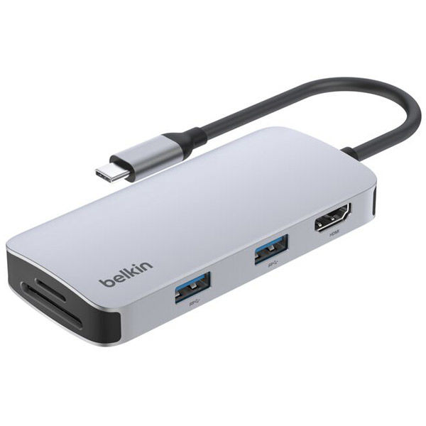 Belkin  Ｃｏｎｎｅｃｔ　ＵＳＢーＣ　５ーｉｎー１　マルチポートハブ AVC007fqSGY-V2（直送品）