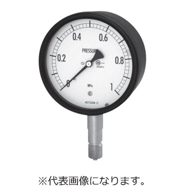 密閉形圧力計 立形A枠・Φ100(BE10ー191X1MPA) 【AUR1/2ー100X1MPA】 BE10-191X1MPA 1個（直送品）