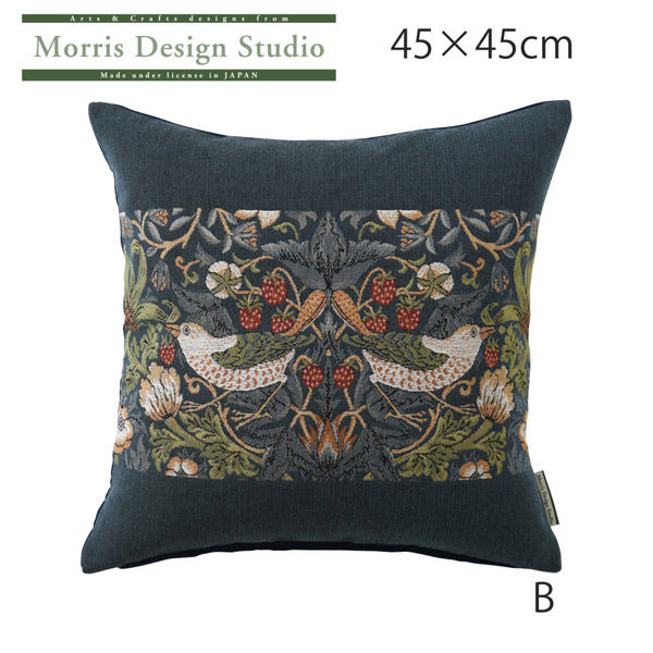 川島織物セルコン クッションカバー 45×45㎝ いちご泥棒