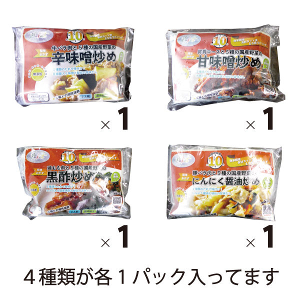 makeit（メイキット）ミールキット 4種のグルメボックス 249186 １ケース　1PC(365g)×4PC　冷凍（直送品）