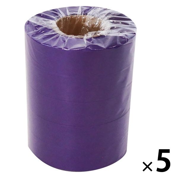 今村紙工 紙テープ 紫 1セット（25巻：5巻×5パック） 19301
