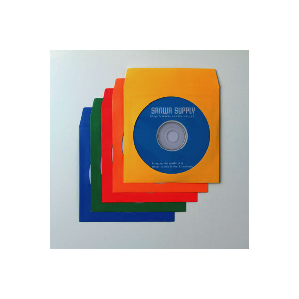 サンワサプライ DVD・CDペーパースリーブケース FCD-PS100MXN 1パック（100枚入）（直送品）