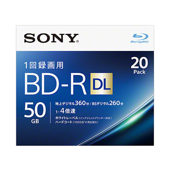 ソニー ＳＯＮＹ　ビデオ用ブルーレイ２０ＢＮＲ２ＶＪＰＳ４ 20BNR2VJPS4 １個（直送品）