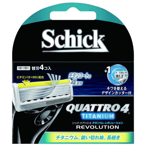 シック・ジャパン シック クアトロ４チタニウムレボリューション替刃 QRVI-4 4個入×12点（直送品） アスクル