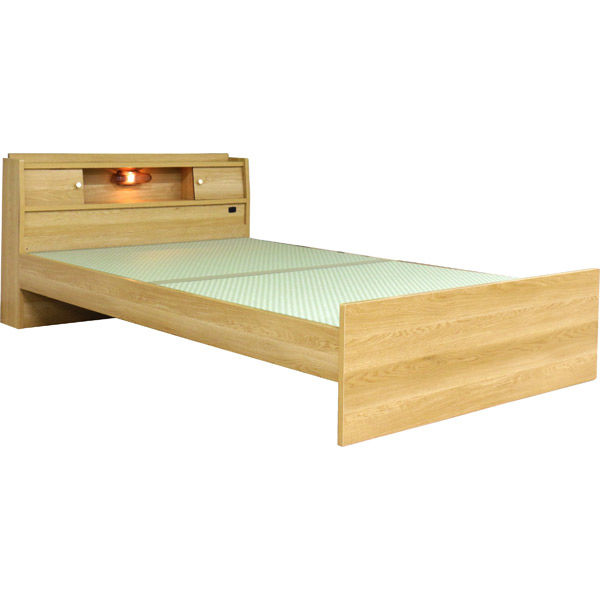 軒先渡し】友澤木工 機能性畳ベッド 高さ3段階調整 シングル 美草緑