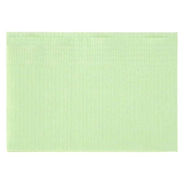 川西工業 ディスポ 紙エプロン 3層タイプ グリーン 500枚 #4501 1箱（500枚入）