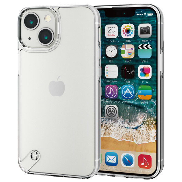 iPhone13 mini ケース カバー ハイブリッドケース ストラップホール付 クリア PM-A21AHVCKCR エレコム 1個（直送品）