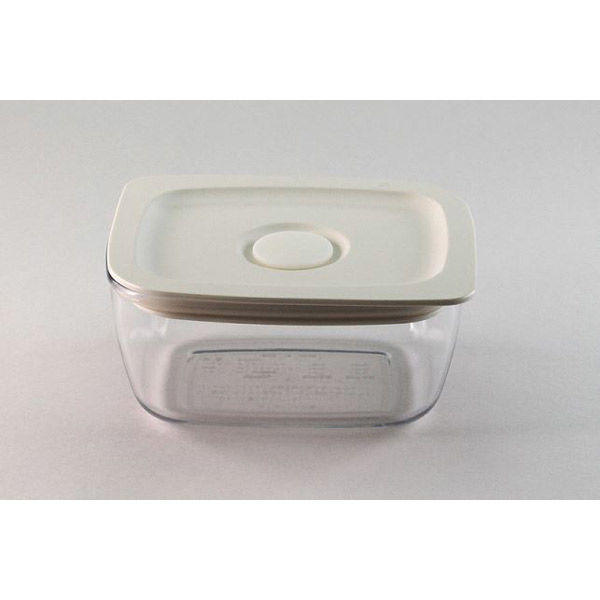 台和 デュアル密閉容器 小 本体：クリア 蓋：白 /PET-TPX-S 1セット（1