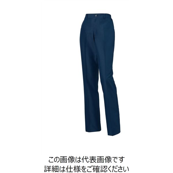 クロダルマ 夏ノータックレディーススラックス ネイビー 5L