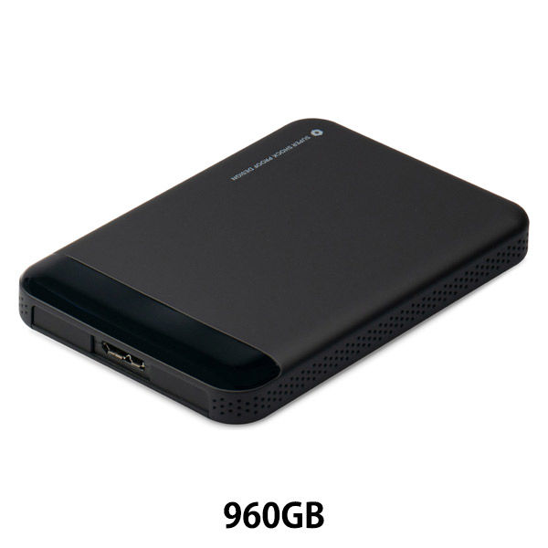 SSD 外付け 960GB ハードウェア暗号化 USB3.2（Gen1）ブラック ESD