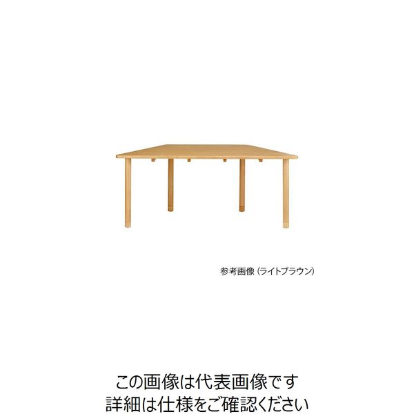 グローリープラン 天然木テーブル ライトブラウン 台形 4~5人掛け TT2-K18082 LB 1台 7-9011-01（直送品）