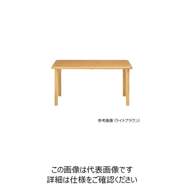 グローリープラン 天然木テーブル ライトブラウン 長方形 4人掛け TS1-K15090 LB 1台 7-9008-01（直送品）