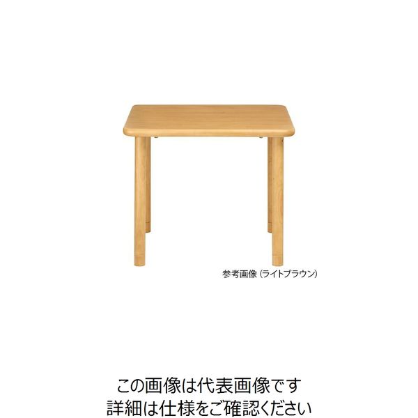グローリープラン 天然木テーブル ブラウン 正方形 2人掛け TS1-K9090 BR 1台 7-9007-02（直送品）