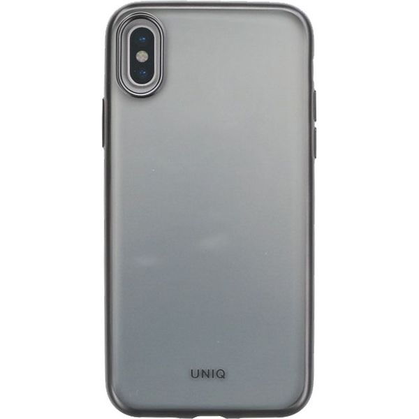 iPhone XS/X ケース Uniq シェル型ケース メタルソフトケース Clear Luxe Glacier Frost ガンメタル（直送品）