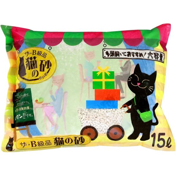 サノテック ザ・B級品猫の砂15L 313933 1箱（4袋入り）（直送品