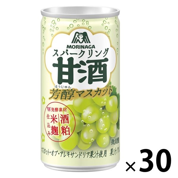森永製菓 スパークリング甘酒＜芳醇マスカット＞190ml 1箱（30缶入）