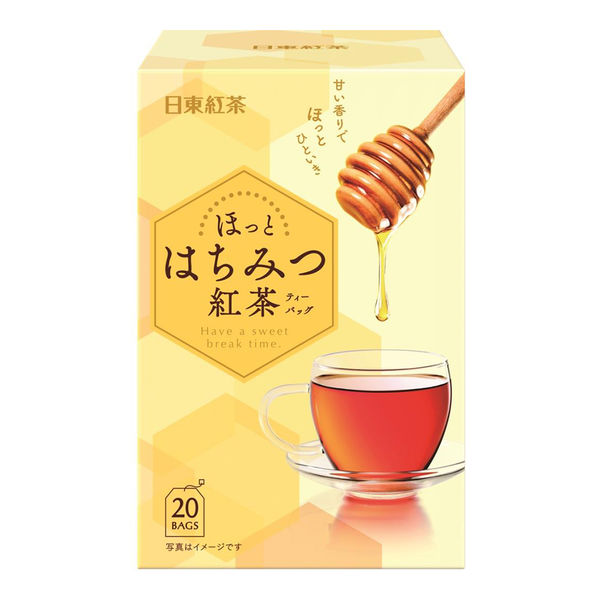 日東紅茶 はちみつ紅茶ティーバッグ 1箱（20バッグ入） - アスクル