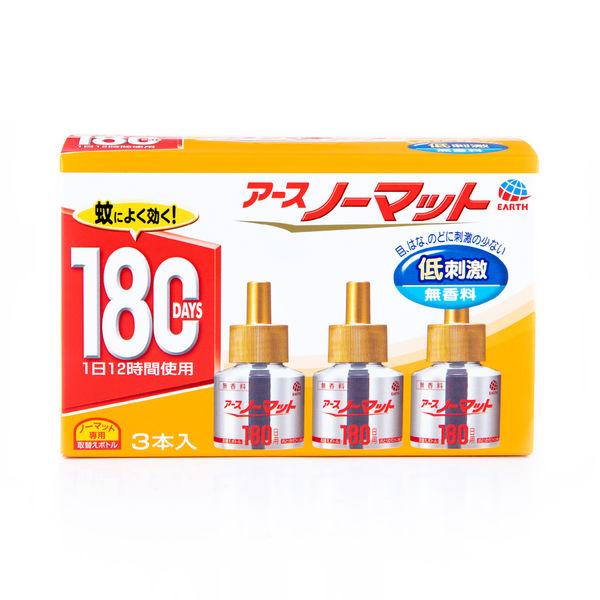 アースノーマット コンセント式蚊取り器 取替えボトル180日用 無香料 1 