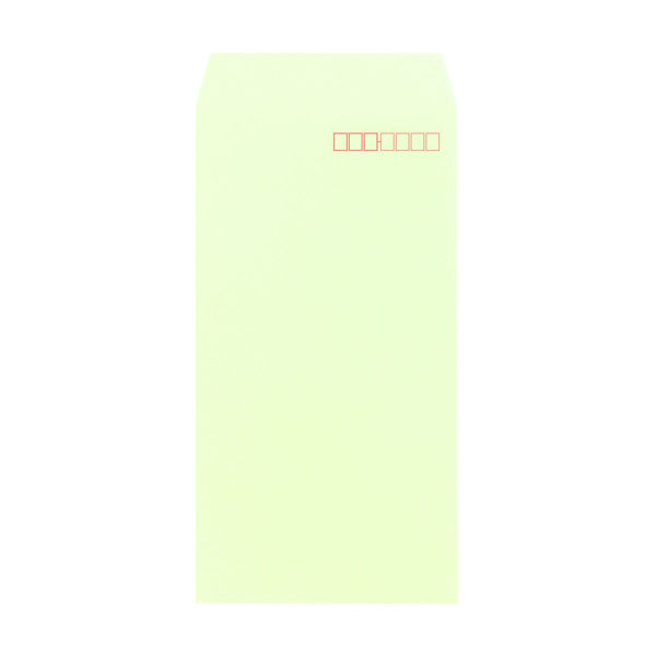 透けないカラー封筒 テープ付き 長3ウグイス 0141891013011 1袋（100枚）