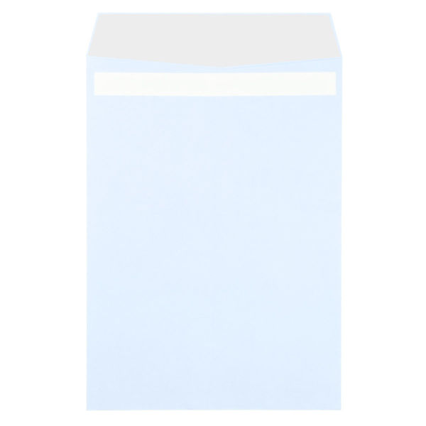 透けないカラー封筒 テープ付き 角2スカイ 0141891013007 1セット（500枚：100枚入×5）