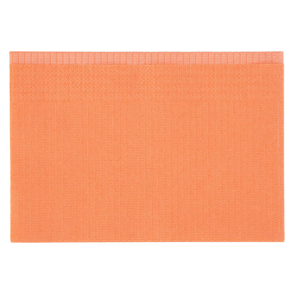 ディスポ 紙エプロン オレンジ 1ケース（500枚入×4箱）
