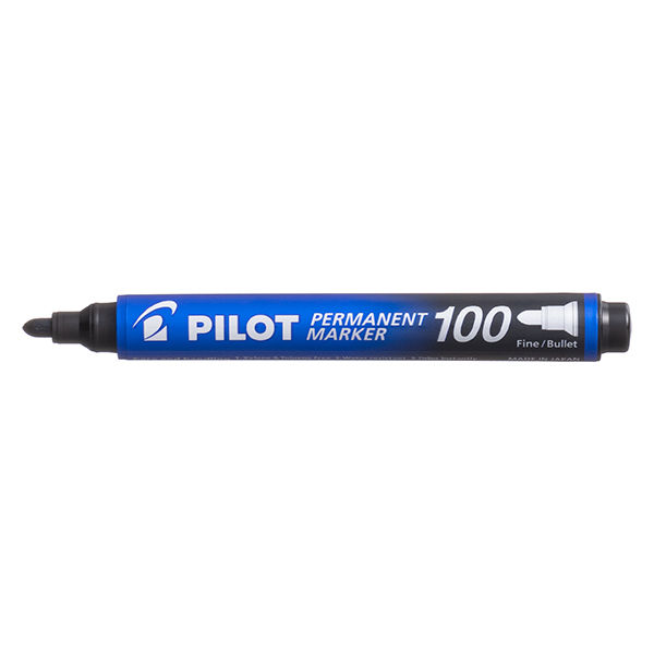 パイロット パーマネントマーカー100 油性ペン 中字丸芯 ブルー 青 MPM-10F-L 1箱（10本入）