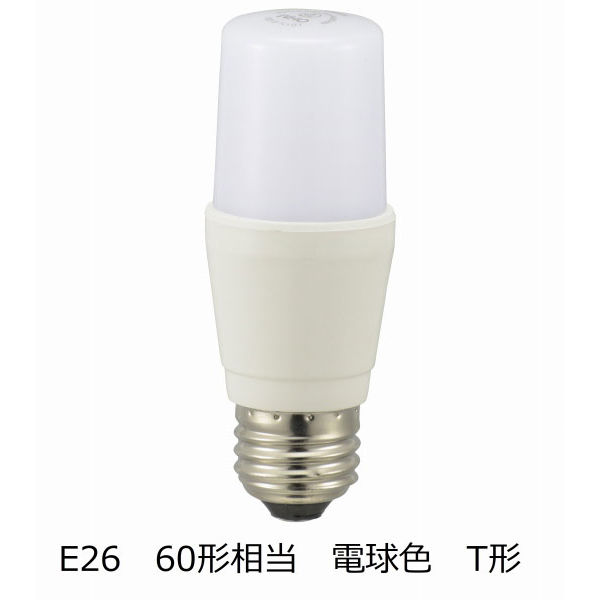 オーム電機 LED電球 T形 E26 60形相当 電球色 全方向 LDT7L-G IG92 1個