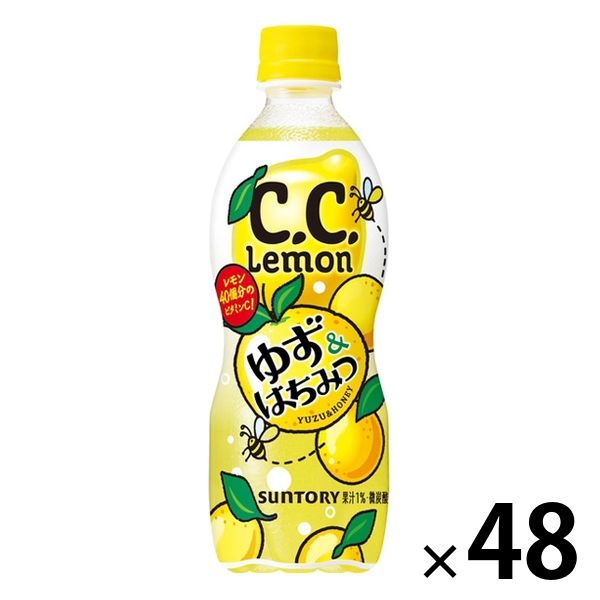 サントリー C.C.レモン ゆず＆はちみつ 500ml 1セット（48本）