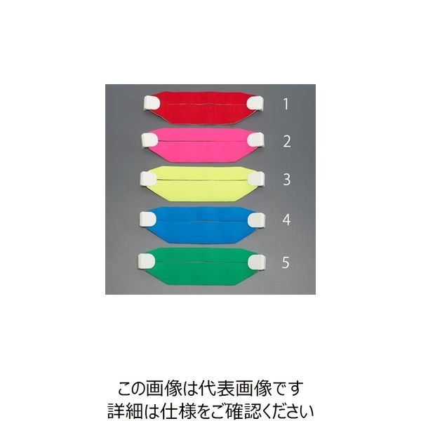 エスコ 90x310mm ヘルメット用バンド(蛍光ピンク) EA983RH-2 1セット(5個)（直送品）