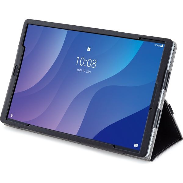 Lenovo Tab M10 HD 2nd Gen ケース 手帳 フラップ レザー 軽量 ブラック TB-L201PLFBK エレコム 1個（直送品）