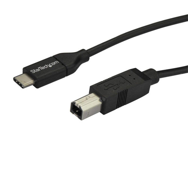 USB 2.0（C - B）ケーブル　2m　オス/オス　USB2CB2M　1個　StarTech.com（直送品）