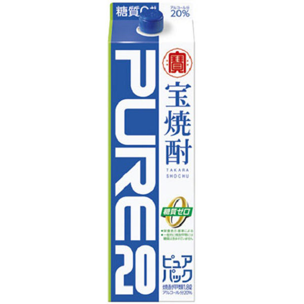 宝焼酎 ピュアパック 20°1.8L紙パック 1本 アスクル